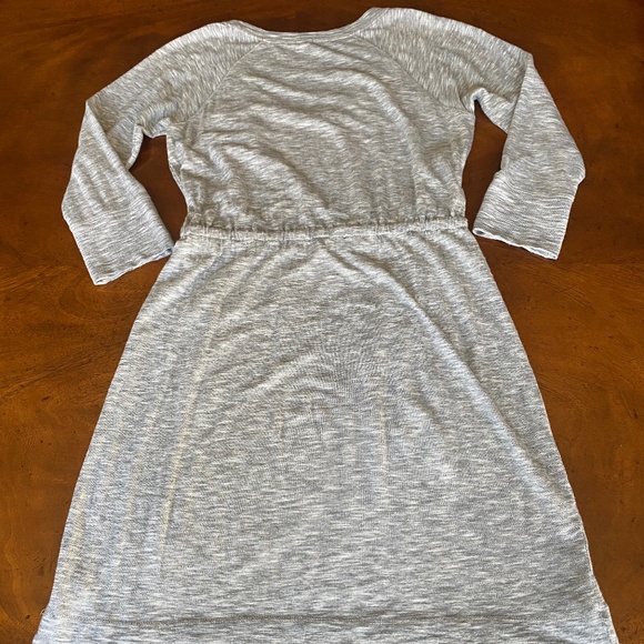 J Crew dress drawstring tie waist long sleeve gray Small - Picture 12 of 16